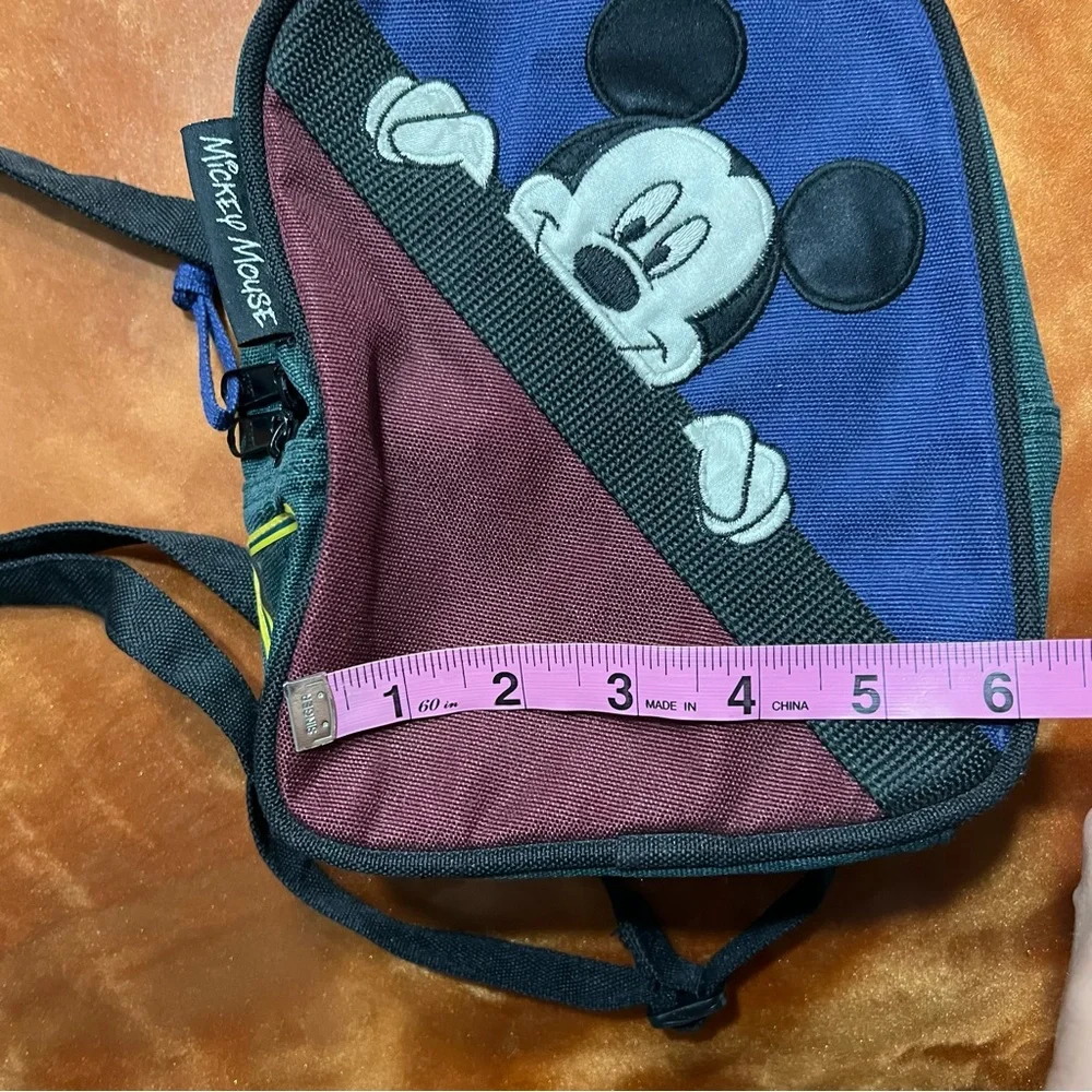Vintage Disney Mickey Unlimited Mini Backpack Hunter green burgundy navy blue